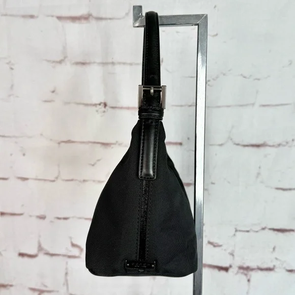 COACH Y2K 6.5”x4” Leather Trim Black Nylon Pewter Hardware Lightweight Mini Bag - Picture 11 of 14